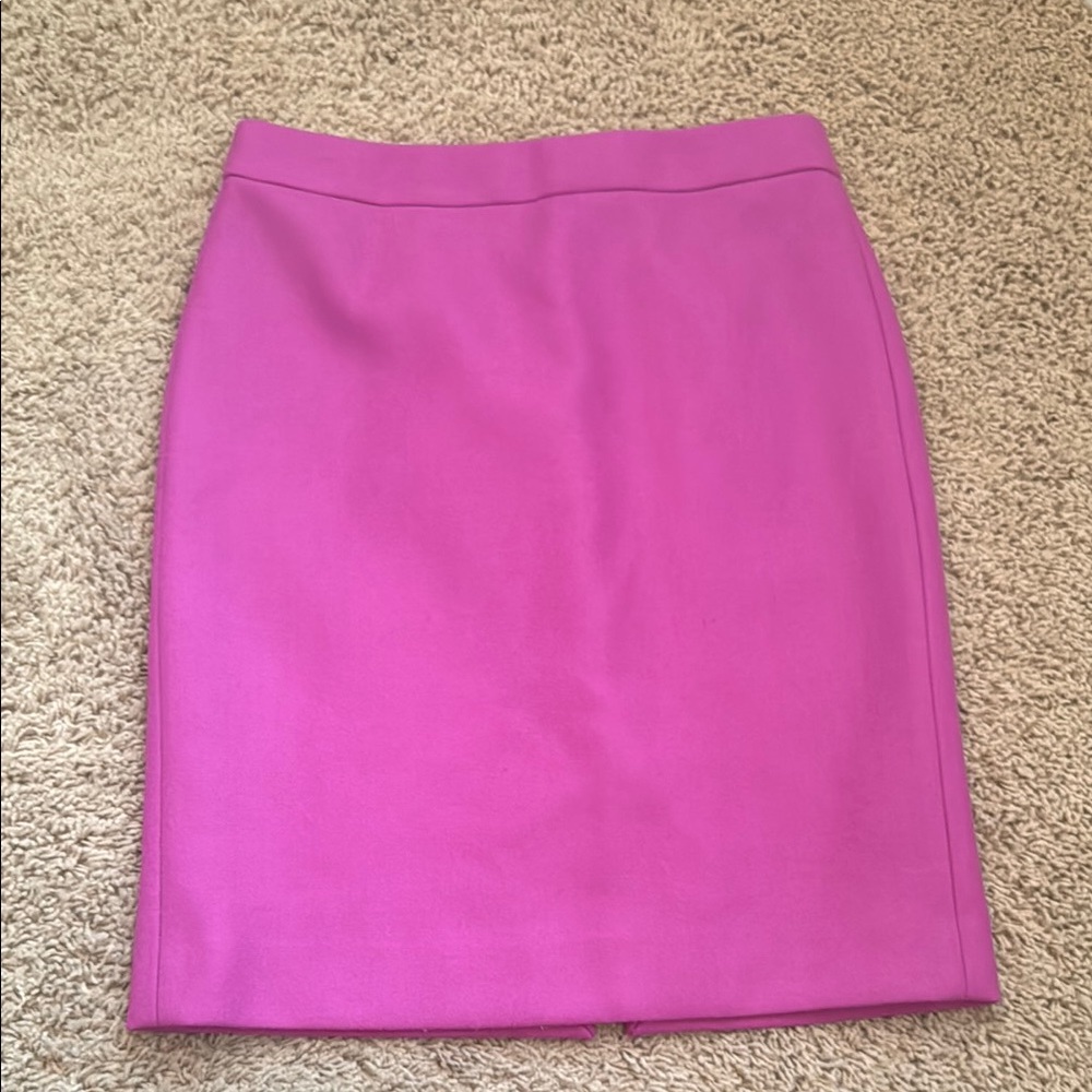 J. Crew Bold Pink Pencil Skirt